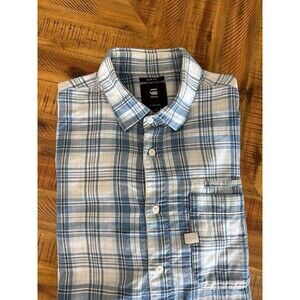 G-Star RAW Long Sleeve Button Up Flannel Shirt - XXL